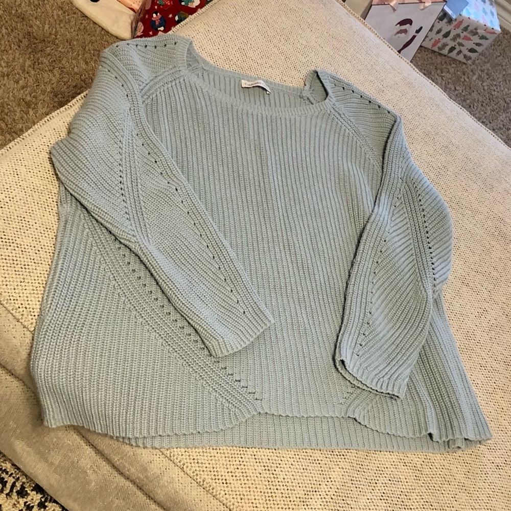 Coldwater Creek Slate Blue Knit Sweater